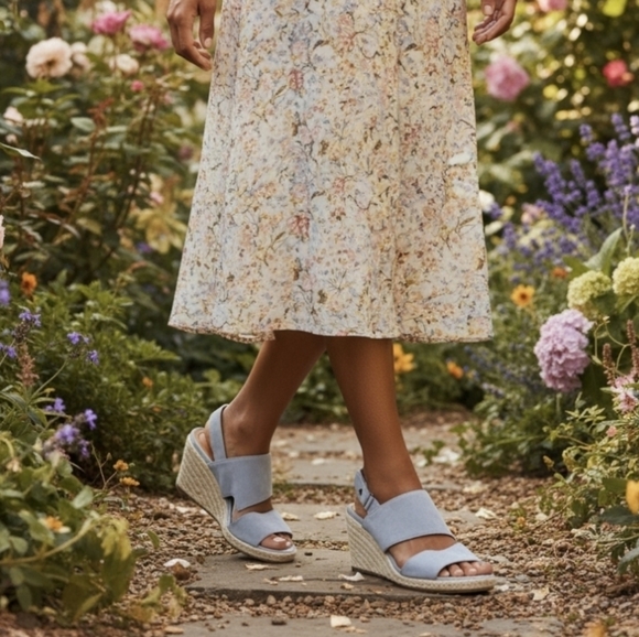 Vionic | Brooke SDE Genuine Suede Supportative Espadrille Wedges \\ SIZE 10 - Picture 2 of 16